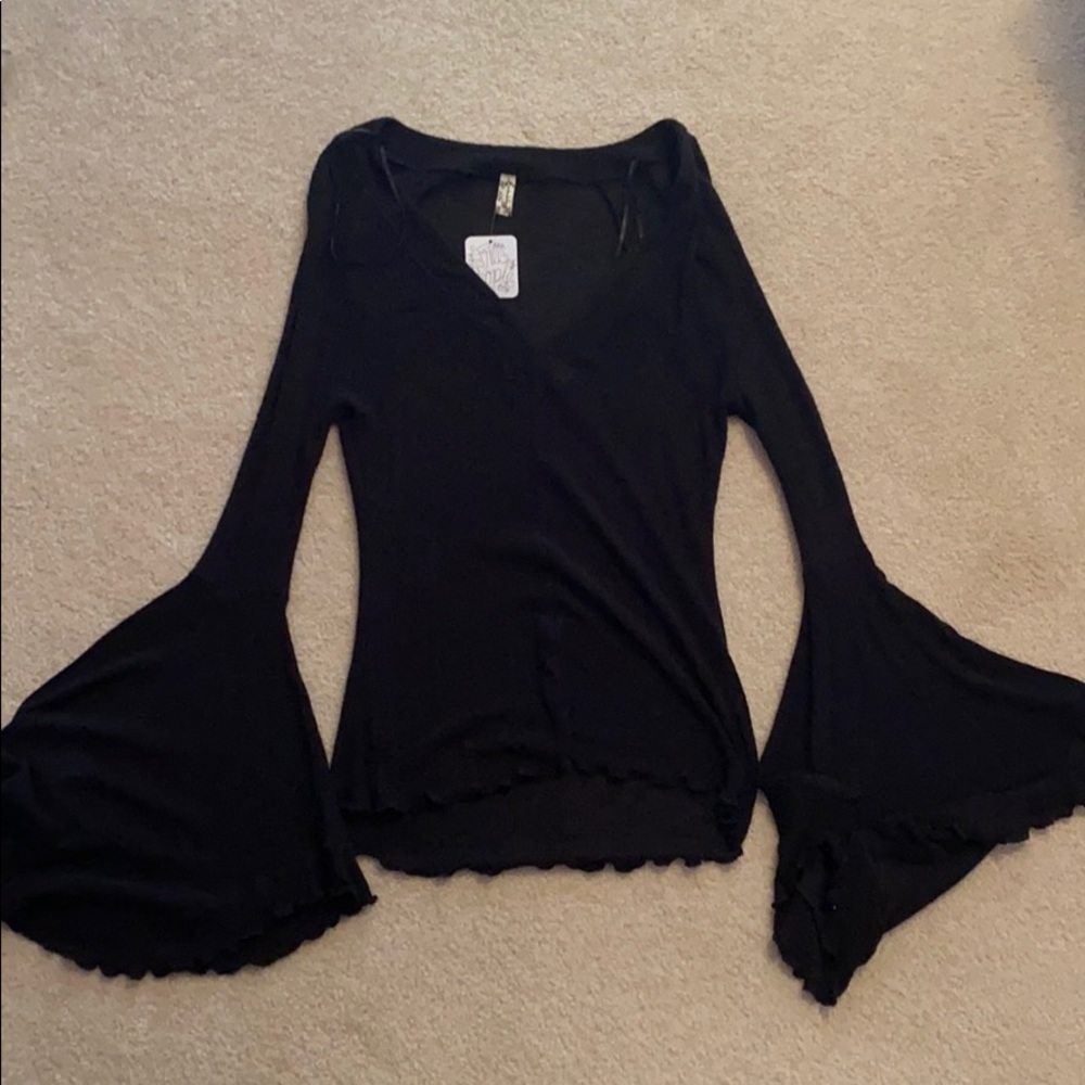 Free people flare sleeve top